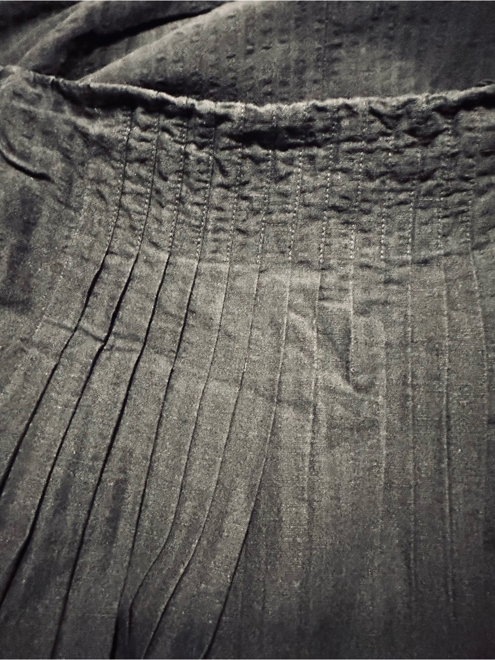 Uniqlo | Skirt | Uniqlo Linen Blend Tuck Long Skirt | Black - Picture 6 of 11